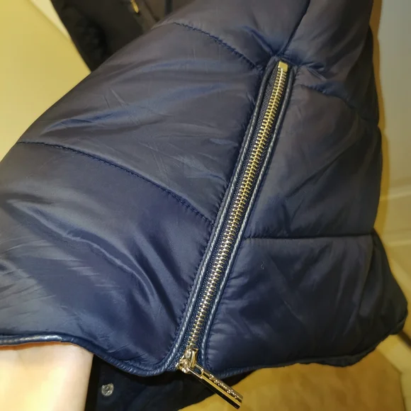 Beautiful Navy blue Coat/Parka Cozy, Warm, light Winter Jaket XL Extra Large - Picture 4 of 13